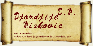 Đorđije Mišković vizit kartica